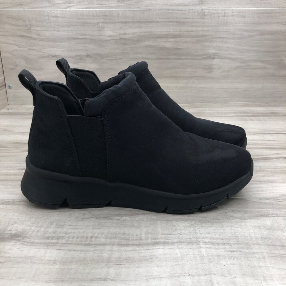 Ryka Ankle Boots Womens 6.5M Black Slip On Chelsea Comfort Booties